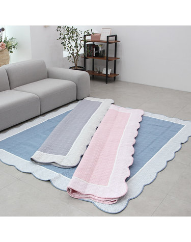 순면 라이즈 사계절 워싱패드 스프레드 러그 카페트 200x230cm