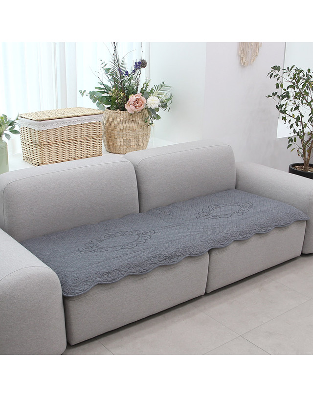 리앤데코 리앤데코 순면 클레오 선염 워싱 현관 주방 쇼파패드 60x180cm 착용컷