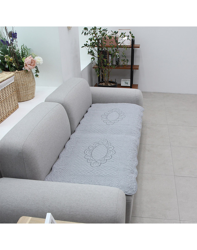 리앤데코 리앤데코 순면 클레오 선염 워싱 현관 주방 쇼파패드 65x240cm 착용컷