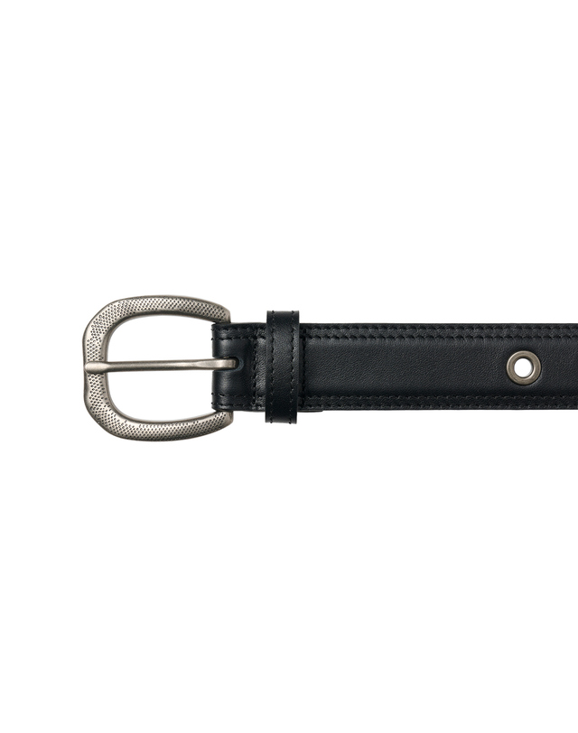 르마스크 BL025 락 아일렛 남자 여자 가죽 벨트 28mm 블랙 착용컷