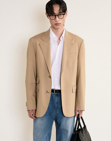 Fratboy Gold Button Jacket (Beige)