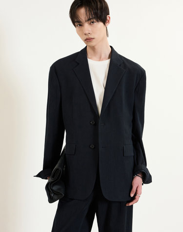 Seersucker Jacket (Navy)