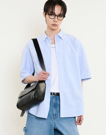 Oxford Half-Sleeves Shirt (Light Blue)