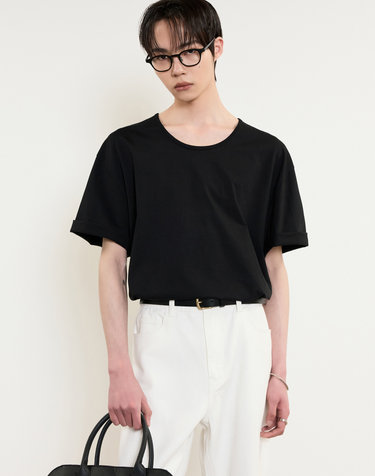 Essential Round Neck T-Shirt (Navy)