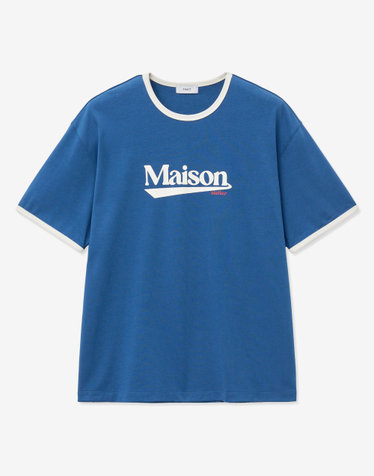 Maison Logo Ringer T-Shirt (Blue)