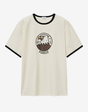 Pioneer Graphic Ringer T-Shirt (Black)