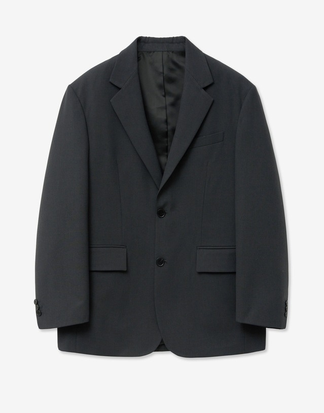 티엔지티 Oversize Single Breasted Jacket (Dark Gray) 그레이 착용컷