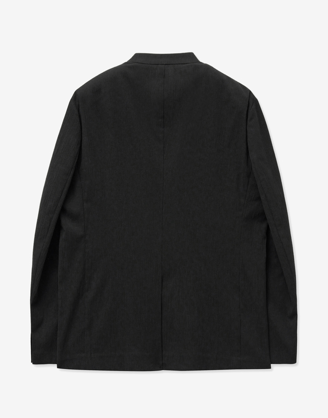 티엔지티 Seersucker Collarless Jacket (Black) 블랙 착용컷