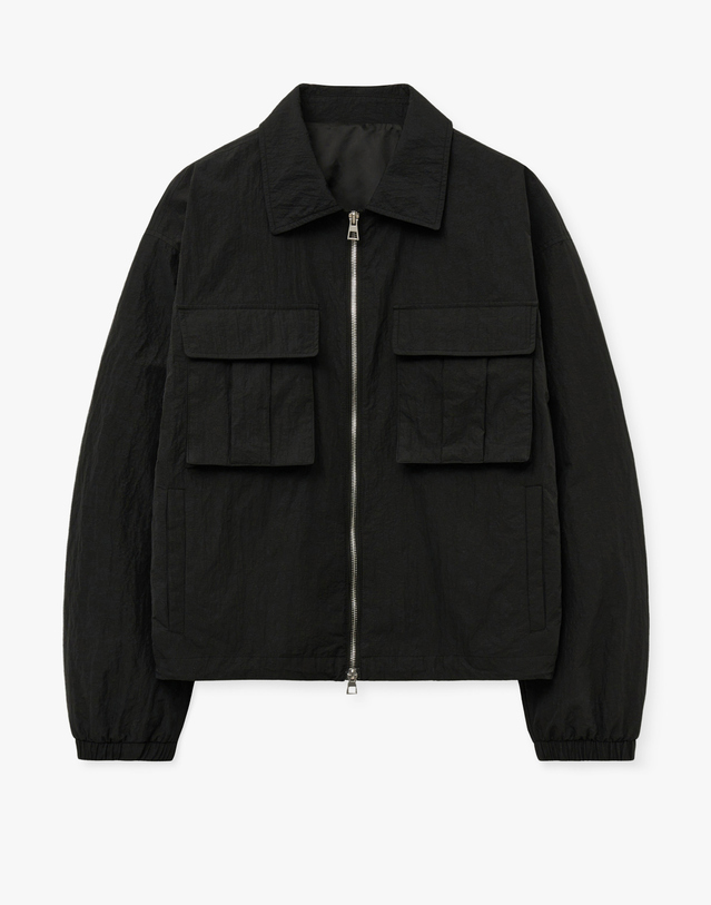 티엔지티 Light Weight Big Pocket Jumper (Black) 블랙 착용컷