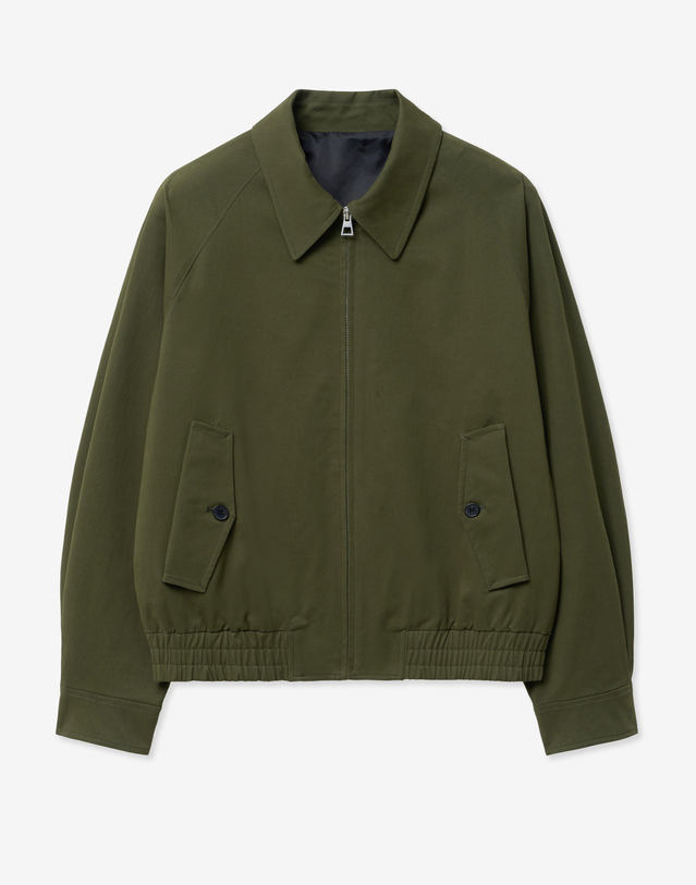 티엔지티 Washed Cotton Swing Top Blouson (Khaki) 카키 착용컷