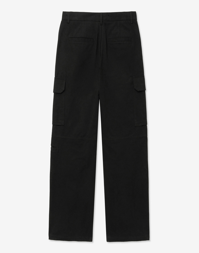 티엔지티 Cotton Wide Cargo Pants (Black) 블랙 착용컷