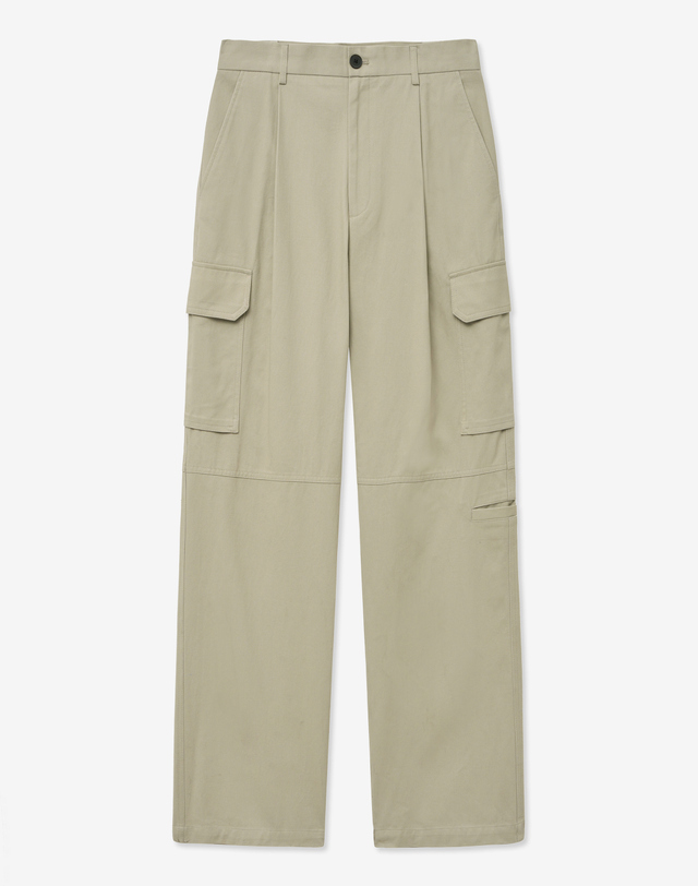 티엔지티 Cotton Wide Cargo Pants (Beige) 베이지 착용컷