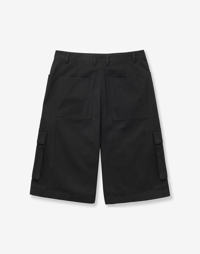 티엔지티 Cotton Cargo Bermuda Pants (Black) 블랙 착용컷