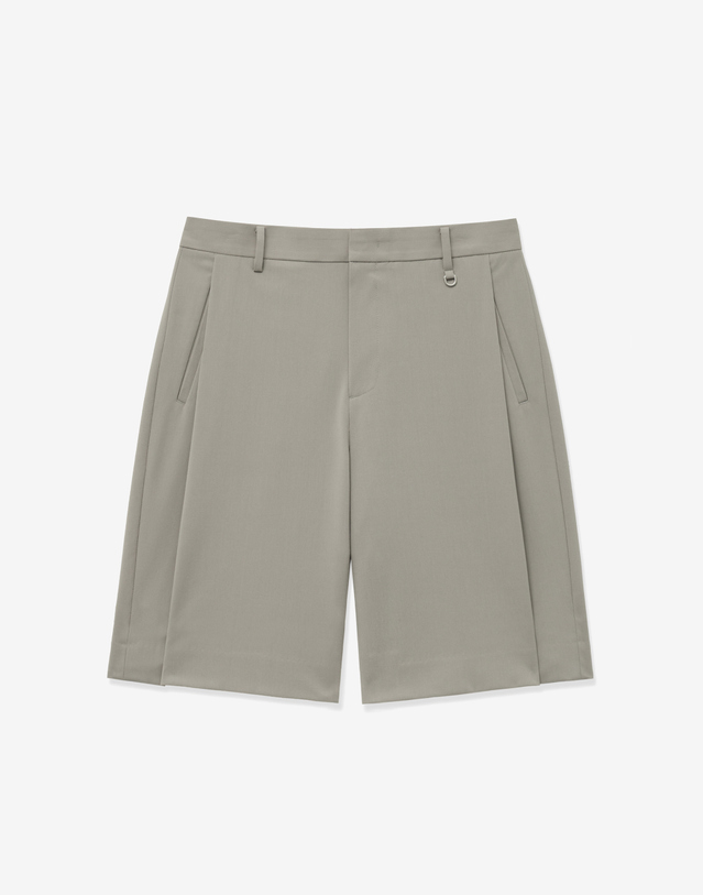 티엔지티 Belted Wide Shorts (Light Beige) 베이지 착용컷