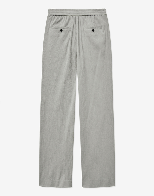 티엔지티 Seersucker Wide Fit Pants (Light Beige) 베이지 착용컷