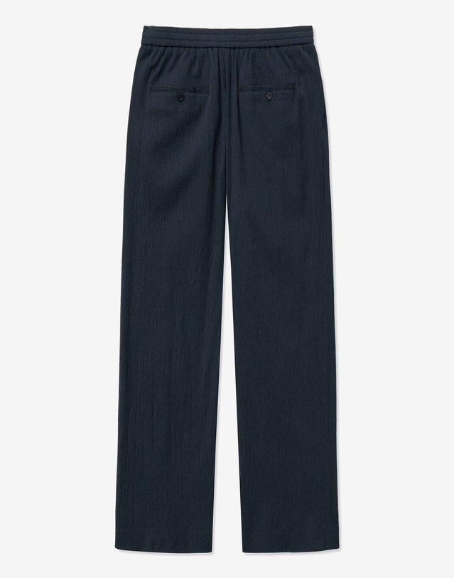 티엔지티 Seersucker Wide Fit Pants (Navy) 네이비 착용컷