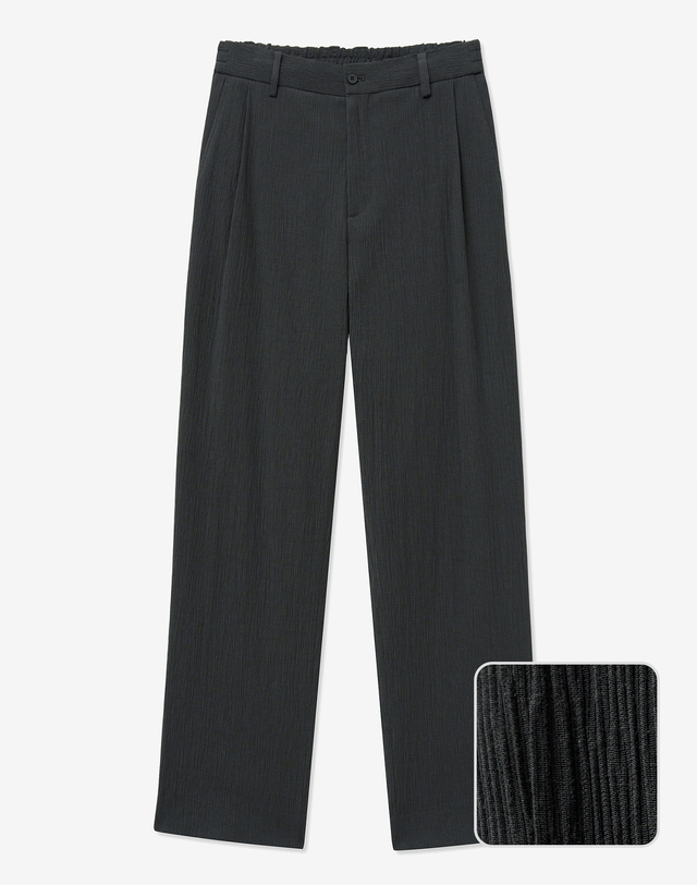 티엔지티 Seersucker Tapered Fit Pants (Grey) 그레이 착용컷
