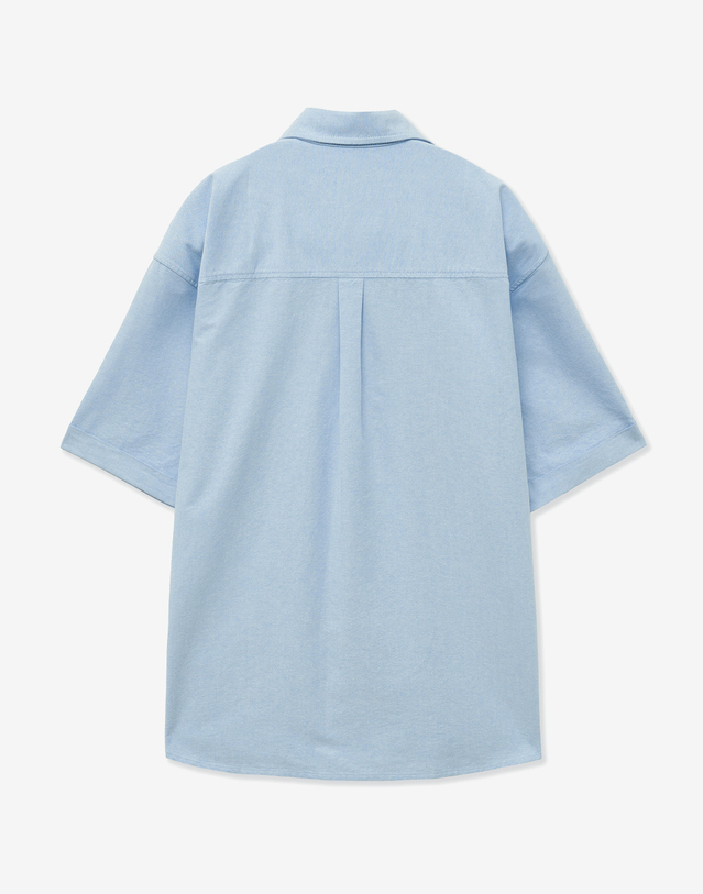 티엔지티 Oxford Half-Sleeves Shirt (Light Blue) 블루 착용컷