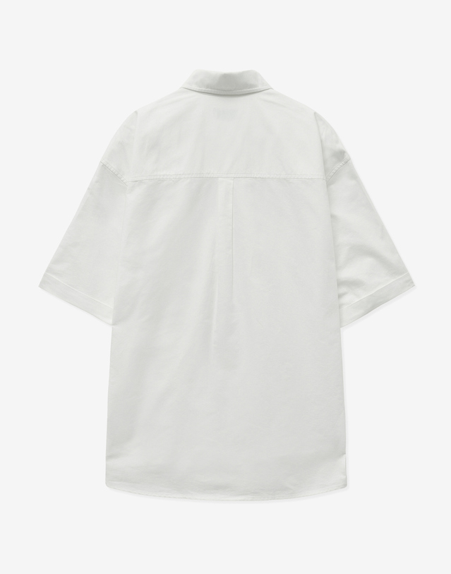 티엔지티 Oxford Half Sleeves Shirt (White) 흰색 착용컷
