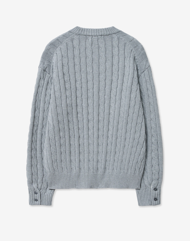 티엔지티 Cable Long Sleeves Knit Top (Gray) 그레이 착용컷
