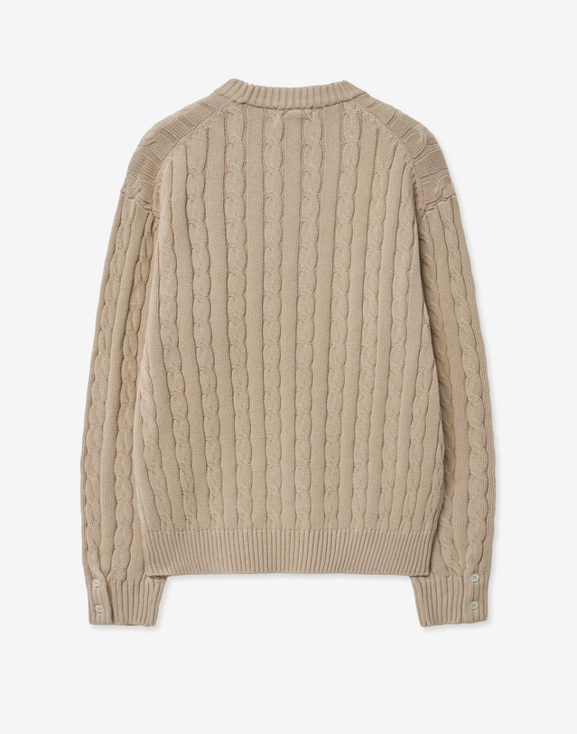 티엔지티 Cable Long Sleeves Knit Top (Tan Beige) 베이지 착용컷