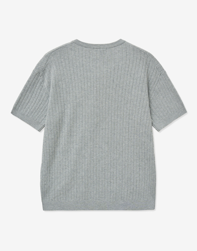 티엔지티 Compact Henley Neck Knit Top (Gray) 그레이 착용컷