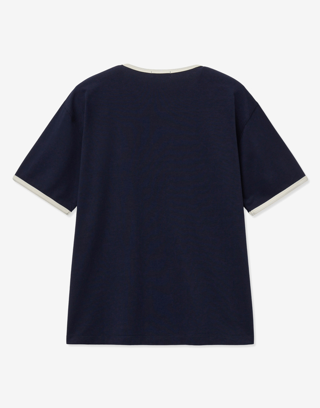 티엔지티 Soleil Ringer T-Shirt (Navy) 네이비 착용컷