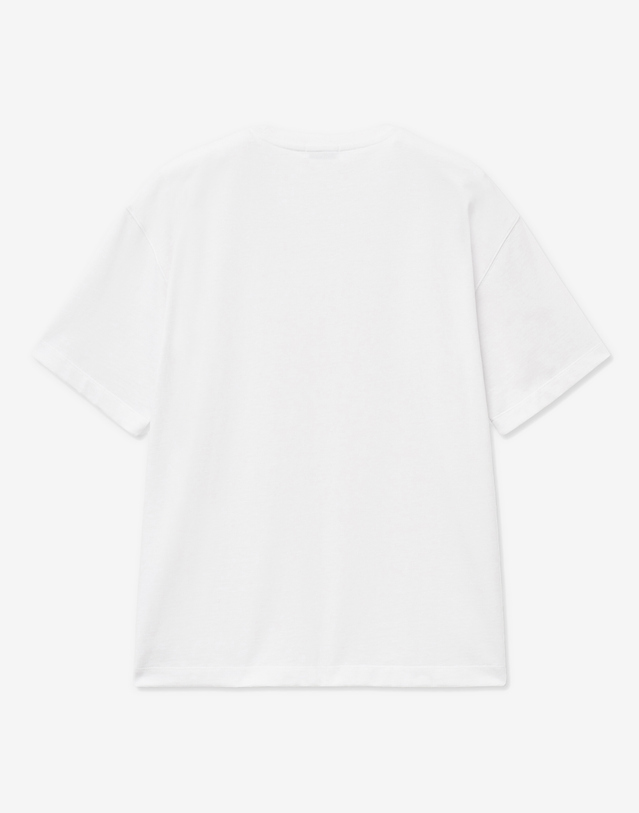 티엔지티 Barcode Logo T-Shirt (White) 흰색 착용컷