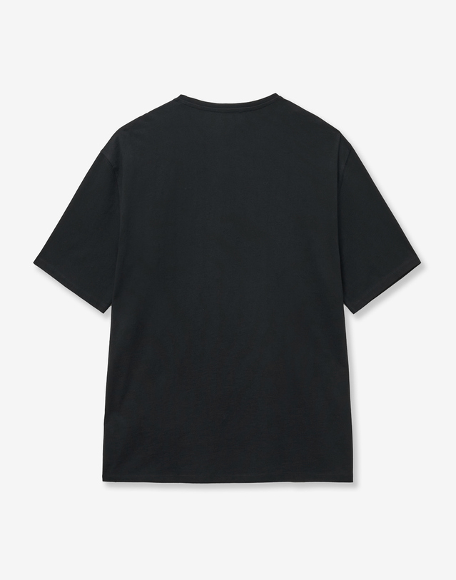 티엔지티 Essential Round Neck T-Shirt (Black) 블랙 착용컷