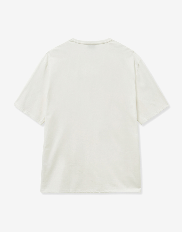 티엔지티 Essential Round Neck T-Shirt (Light Beige) 베이지 착용컷