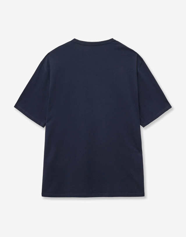 티엔지티 Essential Round Neck T-Shirt (Navy) 네이비 착용컷