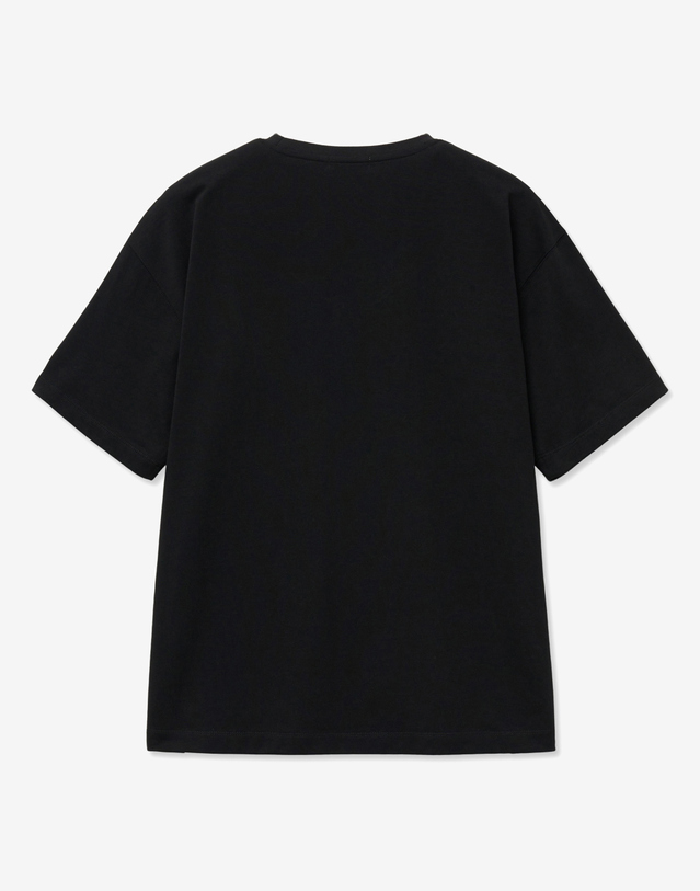 티엔지티 Embroidery Logo T-Shirt (Black) 블랙 착용컷