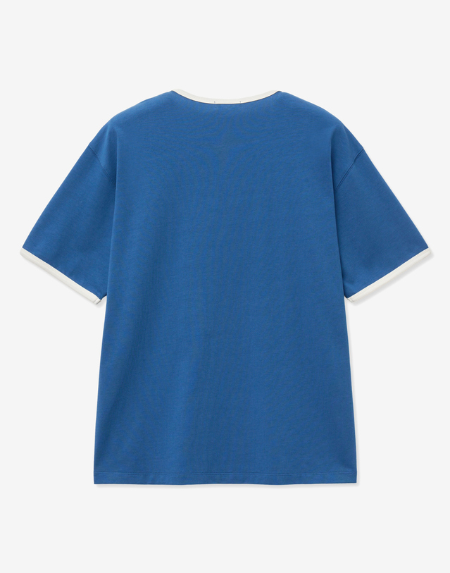 티엔지티 Maison Logo Ringer T-Shirt (Blue) 블루 착용컷