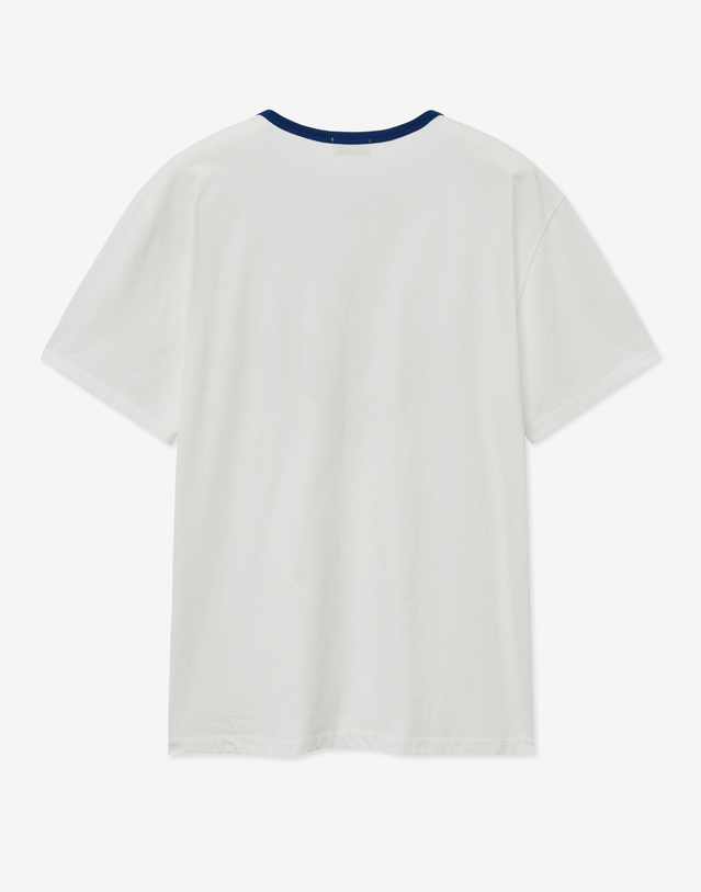 티엔지티 Maison Cafe Ringer T-Shirt (Blue) 블루 착용컷