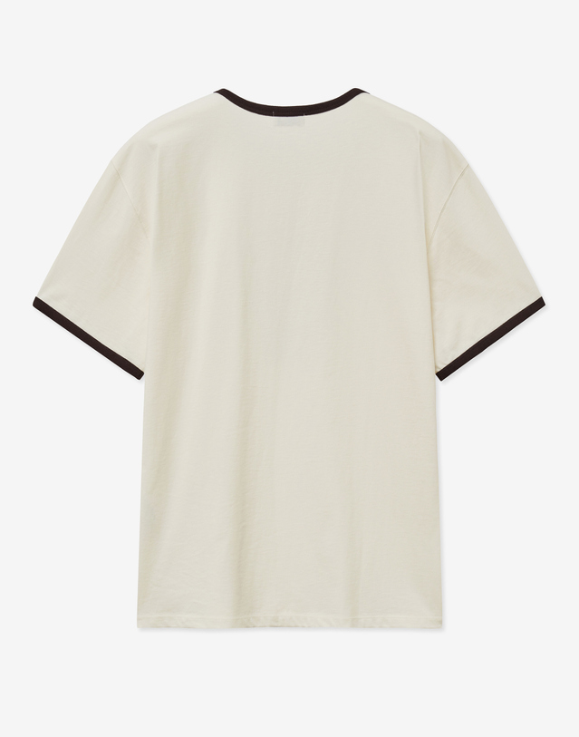 티엔지티 Pioneer Graphic Ringer T-Shirt (Brown) 브라운 착용컷