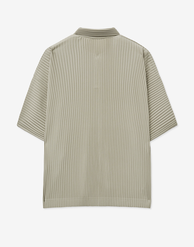 티엔지티 Oversized Pleats Summer Collar T-Shirt (Beige) 베이지 착용컷