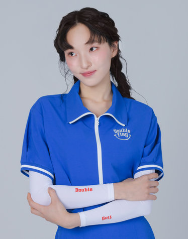 [AIR Cool] 화이트 여성 듀얼레터 그래픽 냉감 볼레로