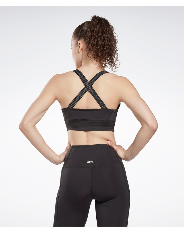 리복 S KIREIFIT SPORTS BRA TOP - 블랙 / HG0377 착용컷