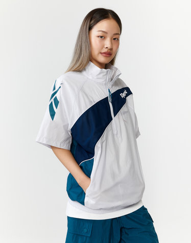 패널드 벡터 반팔 아노락 - 그레이