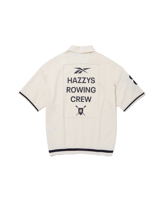 리복 REEBOK x HAZZYS 반팔 반집업 흰색 착용컷