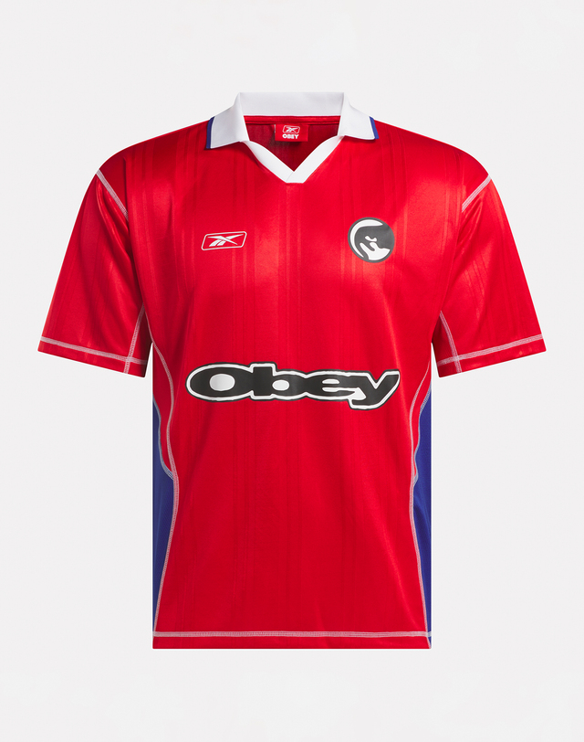 리복 Reebok X OBEY JERSEY - 레드 / 100218642 착용컷