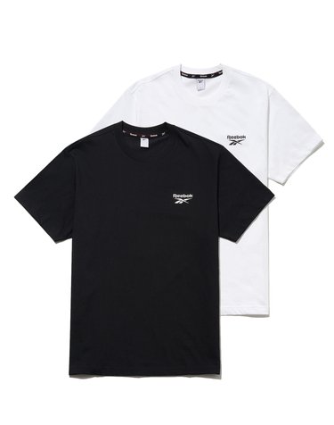 에센셜 2PACK 티셔츠 - 블랙/화이트