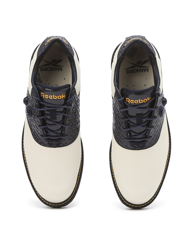 리복 Reebok X MANORS OG 펌프 골프 - 화이트:블랙 / 100239156 네이비 착용컷