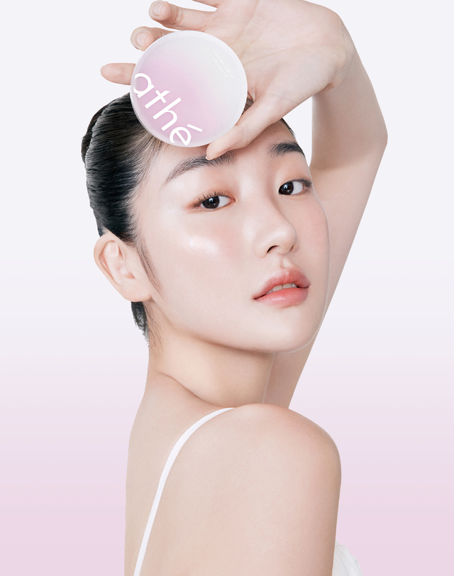 아떼뷰티 [청아한 톤업] 아떼 톤업 선 쿠션_미스티퍼플 밝은 퍼플 상세