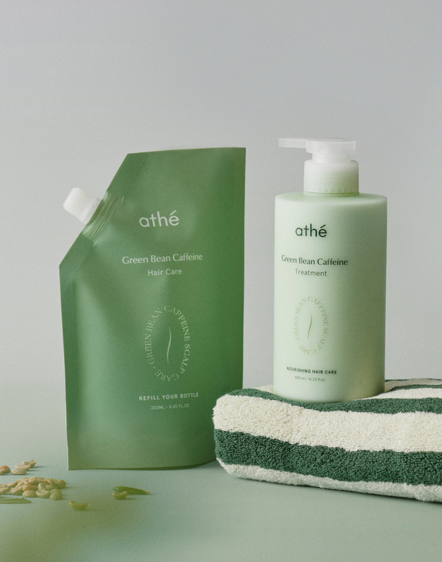 아떼뷰티 [재구매1위] 아떼 앤루트 클리닉 스칼프 트리트먼트 480ml (+리필 포함) 밝은 연두 착용컷