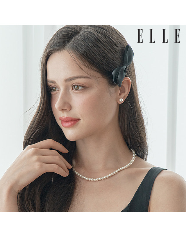엘르 주얼리 진주 비드 목걸이 ELBRNN196 착용컷