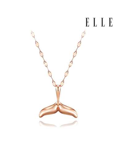 14K 고래꼬리 펜던트 체인 목걸이 EL14NN012