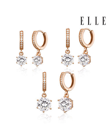 14K GF 3부 5부 1캐럿 파인 베이직 원터치 귀걸이 ELGPEE526