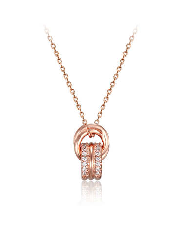 미니 더블링 목걸이 ELBRNN256 (14K Gold Plated)