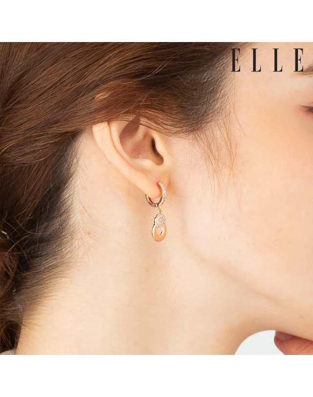 엘르 주얼리 14K 드롭 원터치귀걸이 (gold pin) ELGPEE191 착용컷